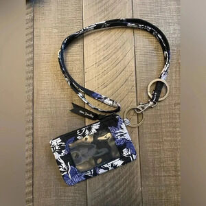 Vera Bradley Frosted Floral zip up ID/card holder and lanyard